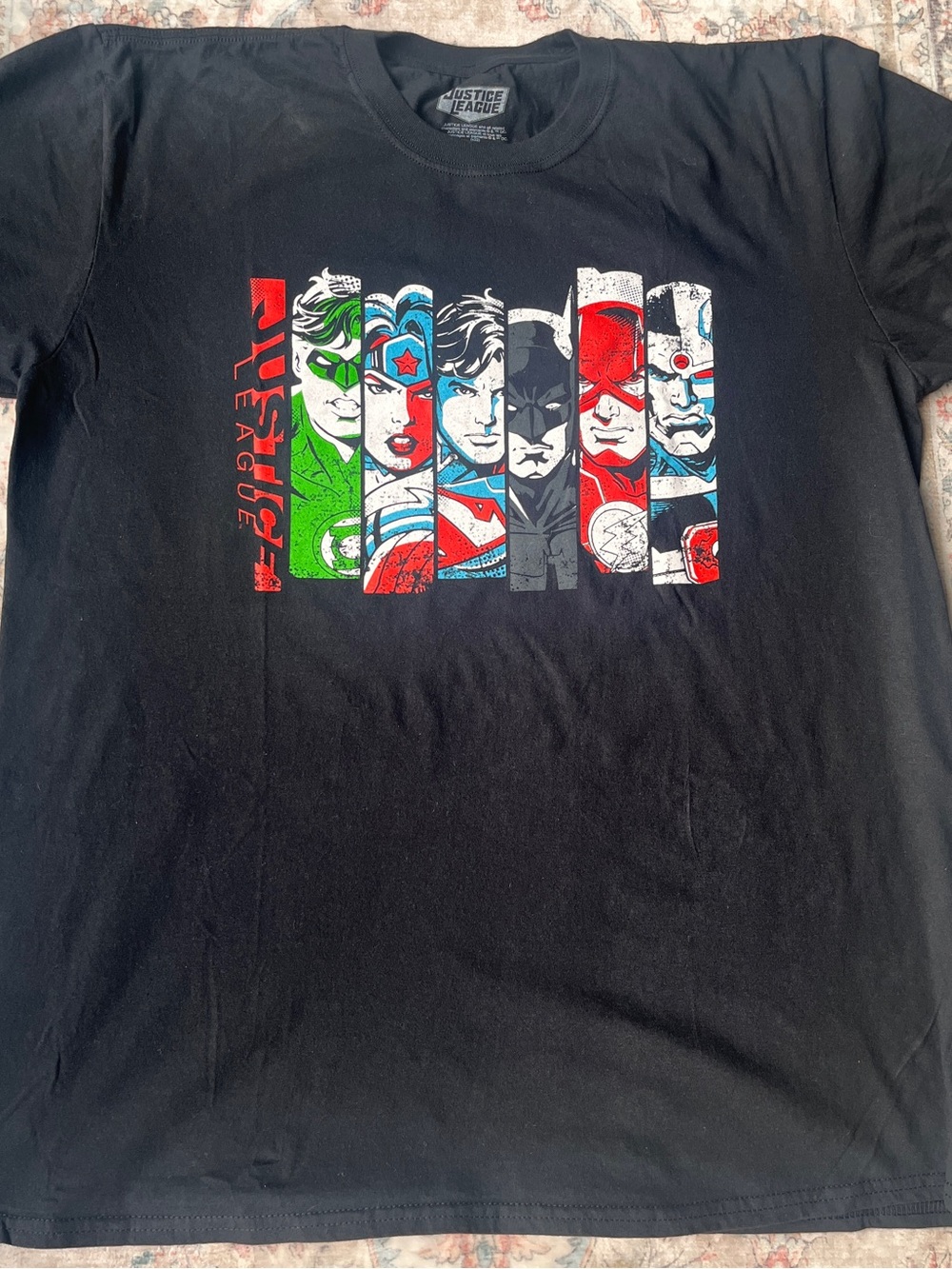 DC Black Justice League Panel Graphic Tee